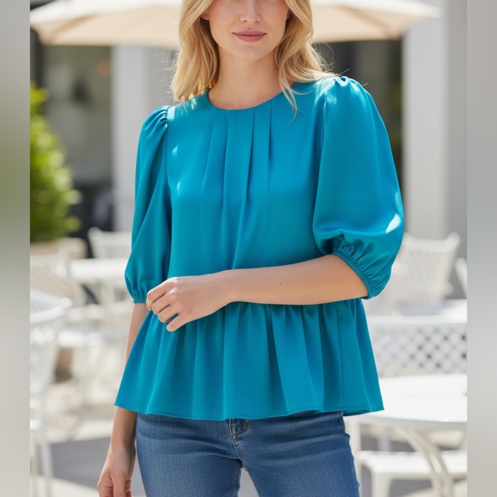 ($138) Lilly Pulitzer NWT Rhapsody Blakelyn Blue Top